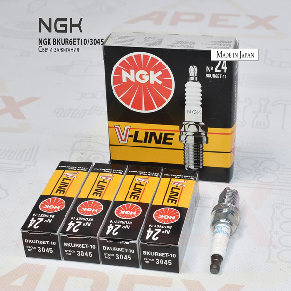3045 3х контактная никелевая свеча зажигания R16 BKUR6ET-10 V-Line VAG 1,6-2,8 1999--> кол-во в уп.