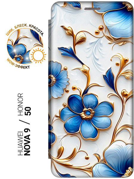 Topme Custodia in Silicone per HONOR 50 / HUAWEI Nova 9 (6.52 Inches), [ Cover per Telefono in Stile Bordo Dorato] - Rosa