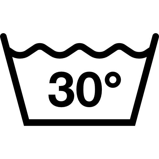 Стирка в деликатном режиме при температуре воды не выше 30°C.