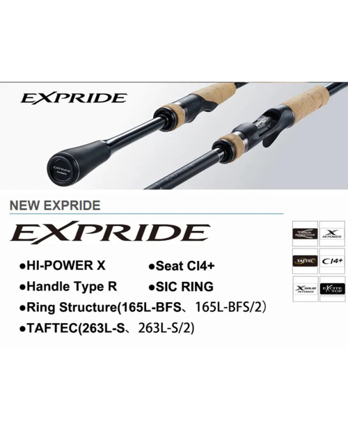 2022 SHIMANO EXPRIDE EXP 167MH-2 2.01m,30g Две секции стержня Luya