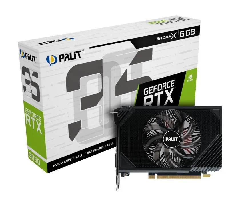 Palit Видеокарта GeForce RTX 3050 6 ГБ (NE63050018JE-1072F)