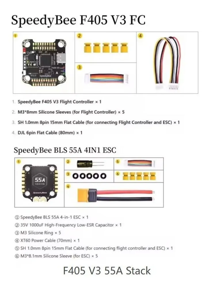 SpeedyBee F405 V3 + 55A BLS 4in1 ESC Stack SpeedyBee F405 V3 + 55A BLS 4in1 ESC Stack