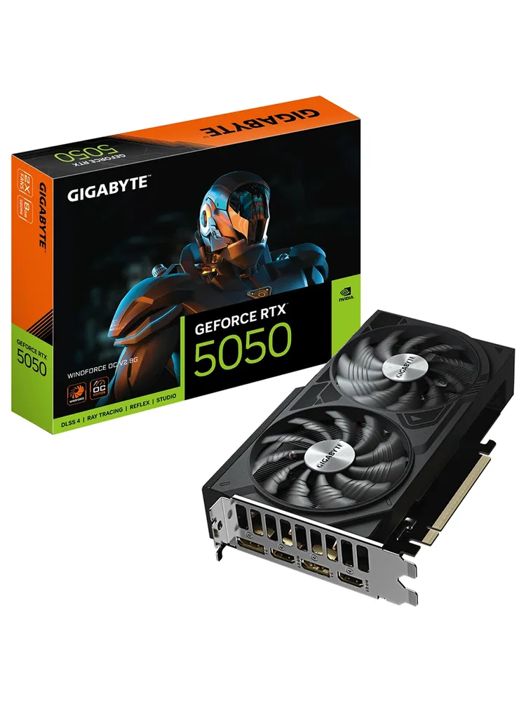 Gigabyte Видеокарта GeForce RTX 5050 8 ГБ (GV-N5050WF2OCV2-8GD)