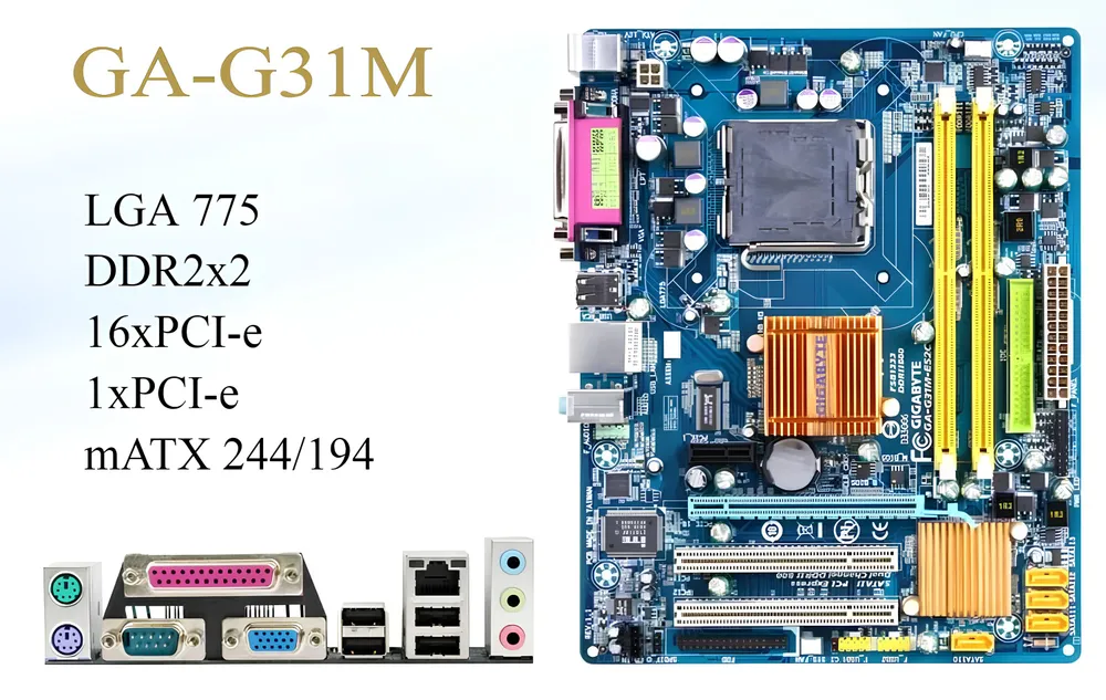 G31/LGA 775/Socket 775/Процессор775/Сокет775/Материнская плата в сборе/ Материнская плата с процессором, LGA 775, Материнская плата