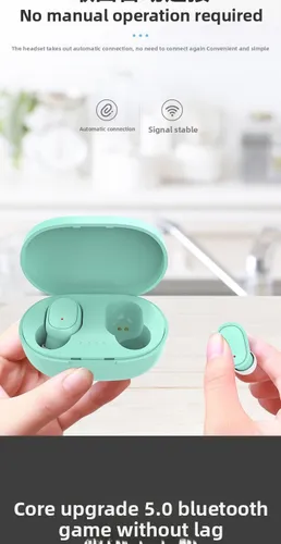 Наушники беспроводные с микрофоном, светло-зеленый