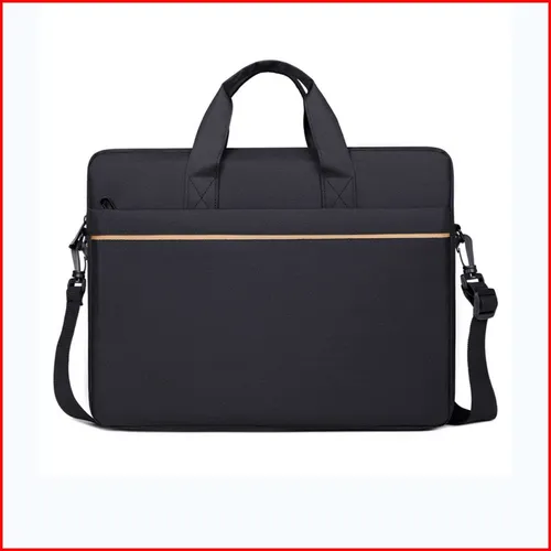Сумка для ноутбука до 16 дюймов черная, Чехол для макбука с карманом, Деловая папка-сумка для ноутбу