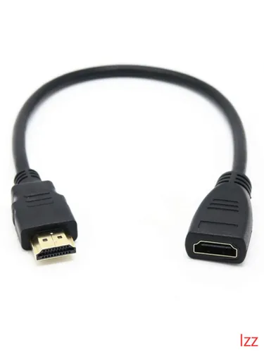 Удлинитель кабеля HDMI/HDMI, 0.3 м, черный, светло-желтый