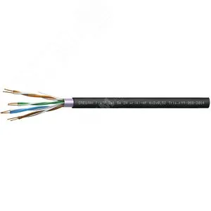 Кабель F/UTP, 4 пары, категория 5e, Cu/медь, для внутренней прокладки, Спецлан нг(А)-HF 4х2х0,52