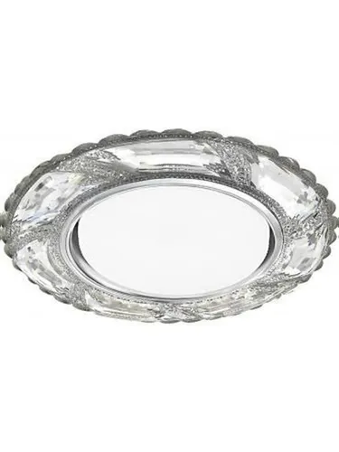 Светильник встраив. Feron CD4031 20LEDx2835 SMD GX53 15W 4000K прозр. хром 32658