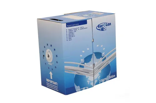 Кабель EuroLan UTP Cat5e, PVC, 24AWG, 12 метров