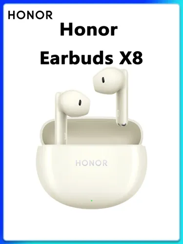 Honor Наушники беспроводные с микрофоном Honor Earbuds X8, Bluetooth, USB Type-C, белый