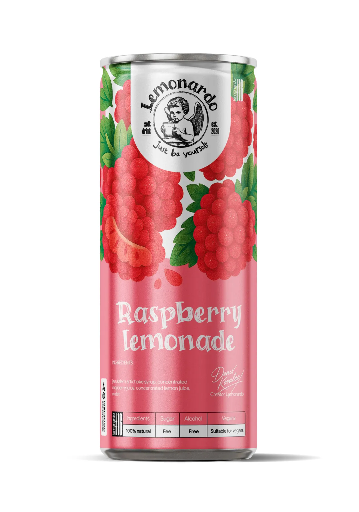 Натуральный малиновый лимонад без сахара / Raspberry Lemonade