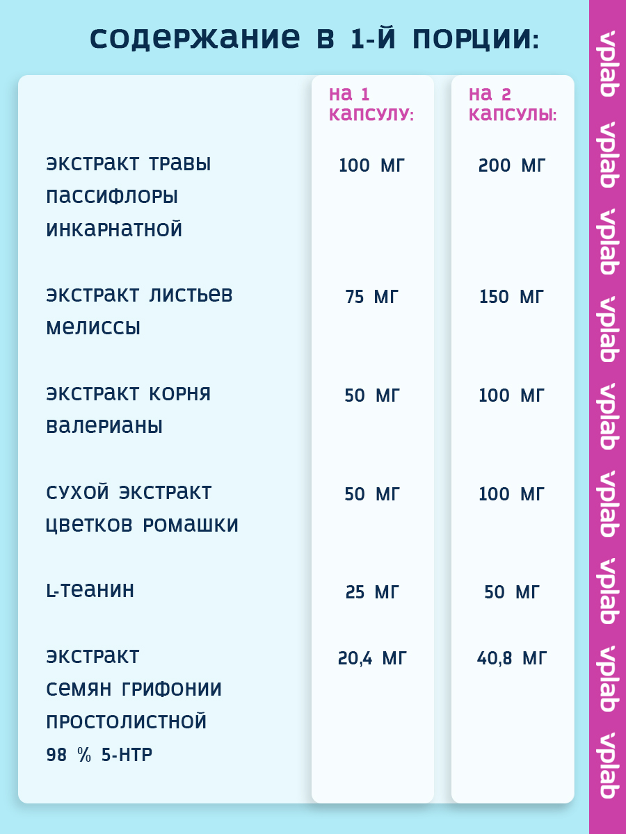 Vplab, Ultra Sleep, 60 капсул