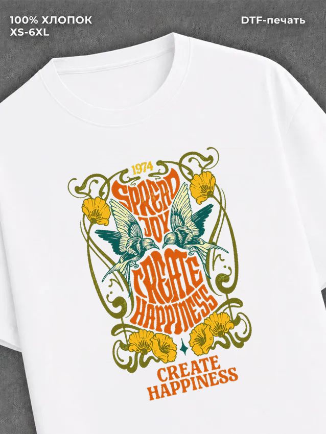 Футболка create happiness