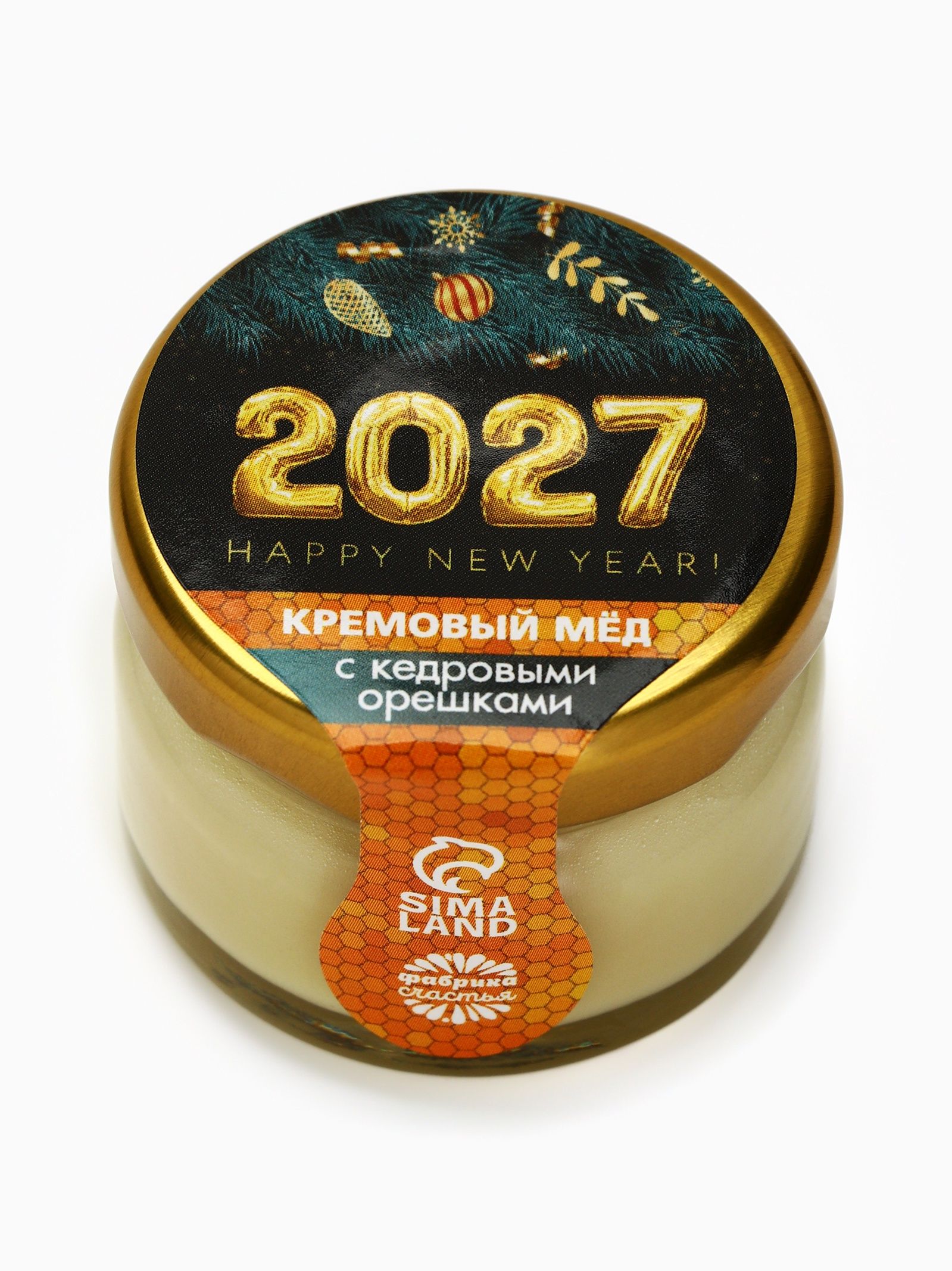 Мёд кремовый С новым 2027 годом , с кедровым орехом, 30 г