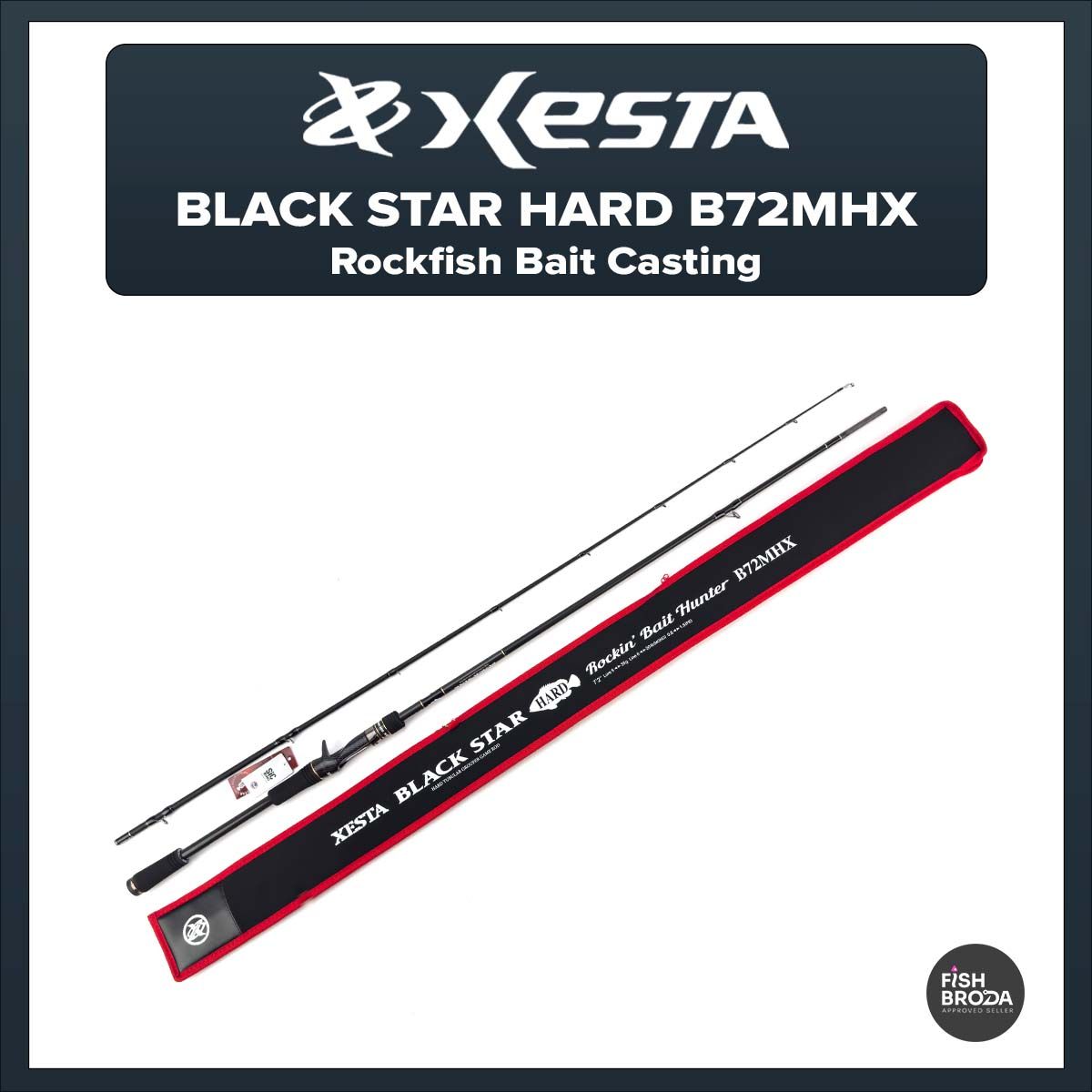 Спиннинг Xesta Кастинговое BLACK STAR HARD секций 2, от 5 гр до 35