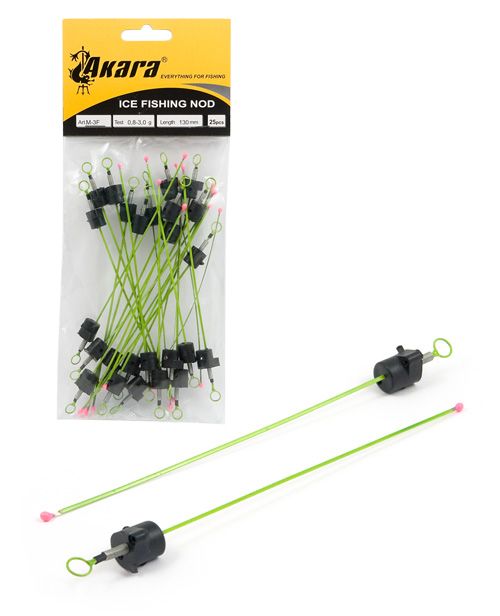 Кивок Akara Ice Fishing Nod час. пружина краш. 0,8-3,0 гр. 130 мм кольцом