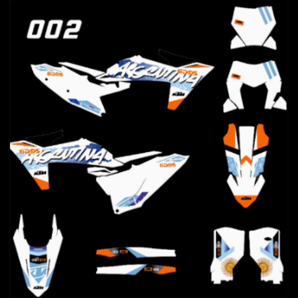 Комплект наклеек на пластик толстые 3M KTM 6days EXC XC XCW SX SXF 2023 2024 K23
