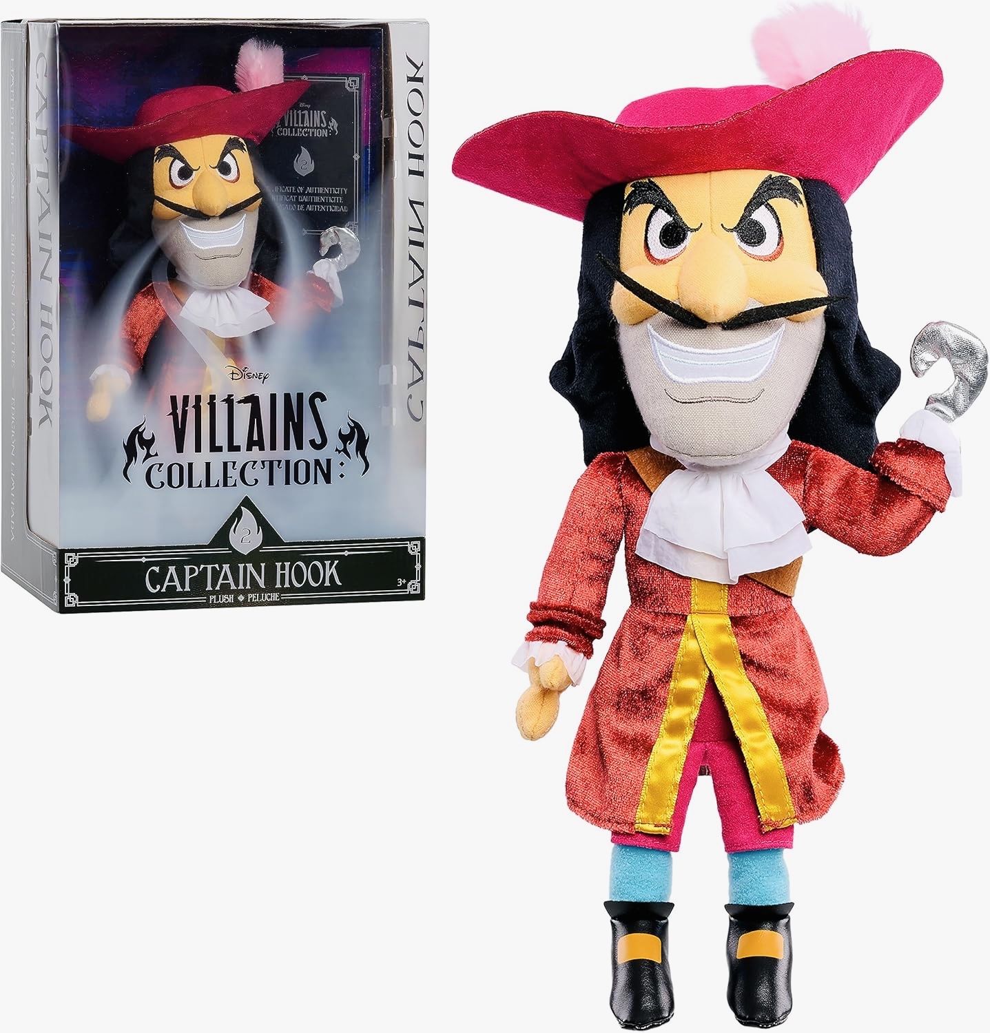 Disney Villains / Дисней Злодеи Коллекционная Плюшевая кукла Капитан Крюк (33 см)