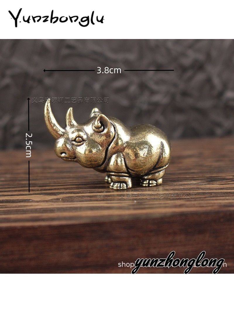 yunzhongluносорог,меднаястатуя,изделиедекоративногоискусства