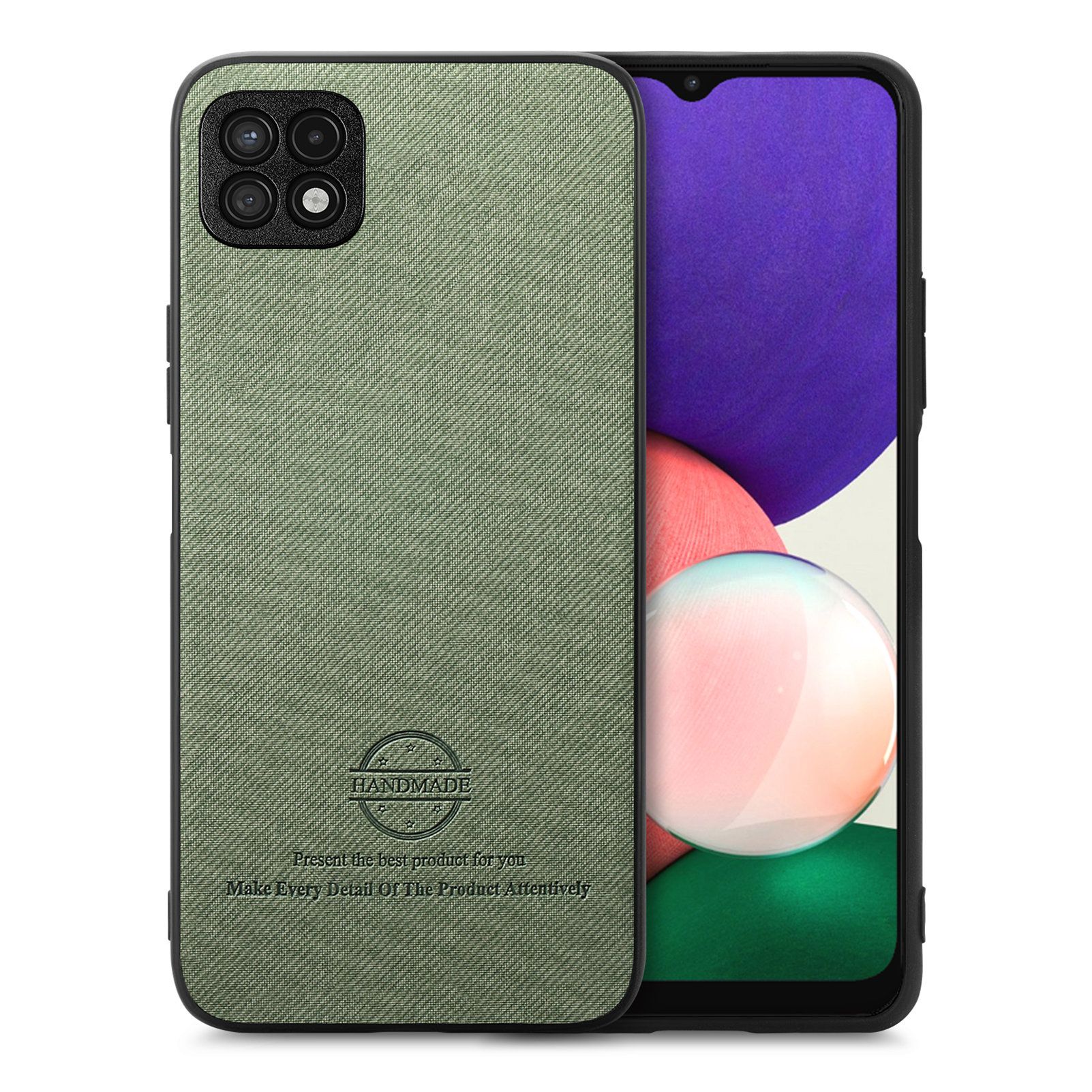 智能手机壳 用于 Samsung Galaxy A22 5G, Samsung Galaxy A22s, 热塑性聚氨酯, 绿色