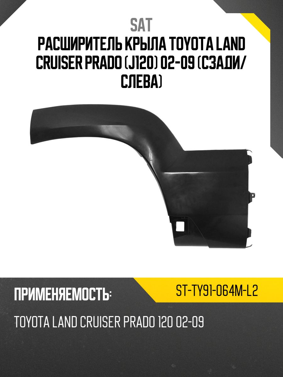 Расширитель крыла Toyota Fortuner 11-15 (Сзади/ Справа)