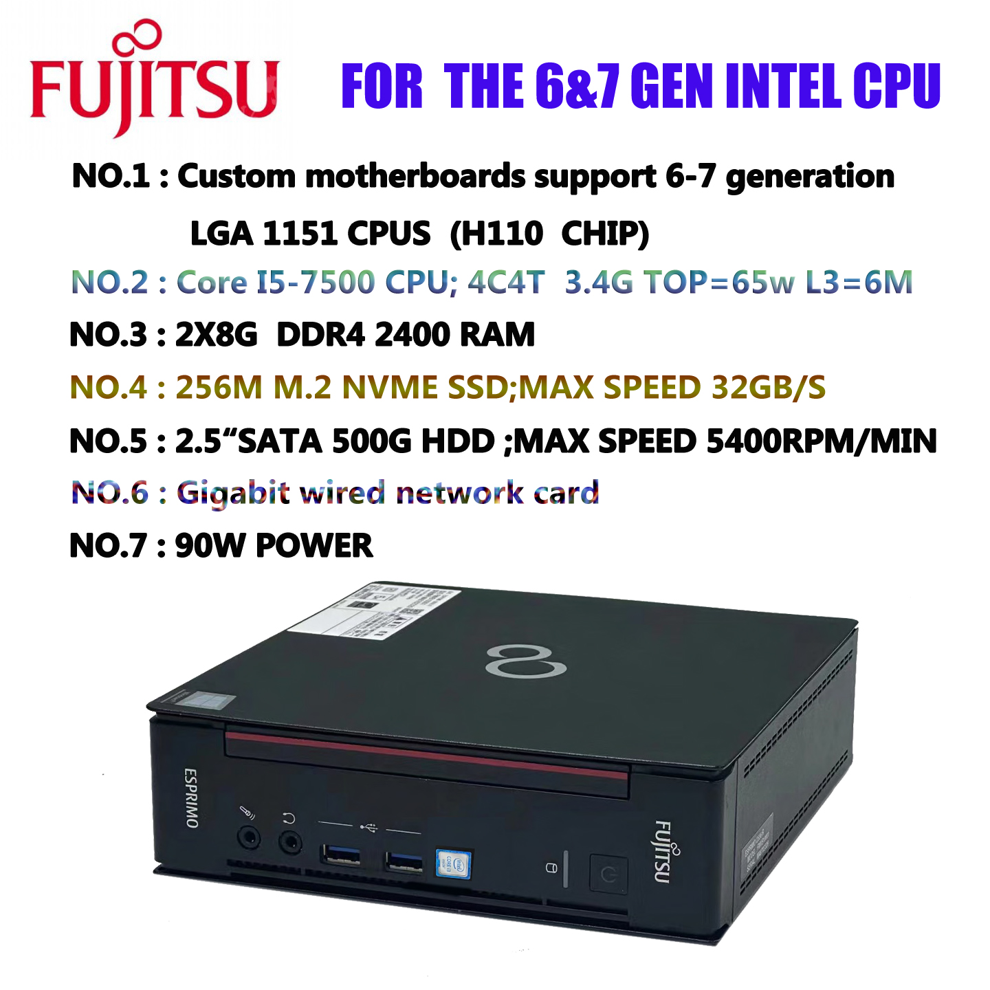 Fujitsu Esprimo - Q556⁄2 RAM i5 8GB PC Intel Mini ESPRIMO Core