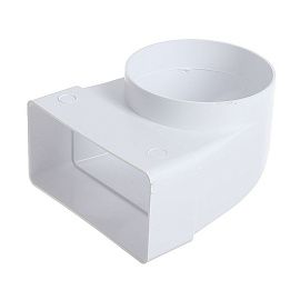 Соединительугловойплоский+круглыйПВХd100*60х120СК100ФП