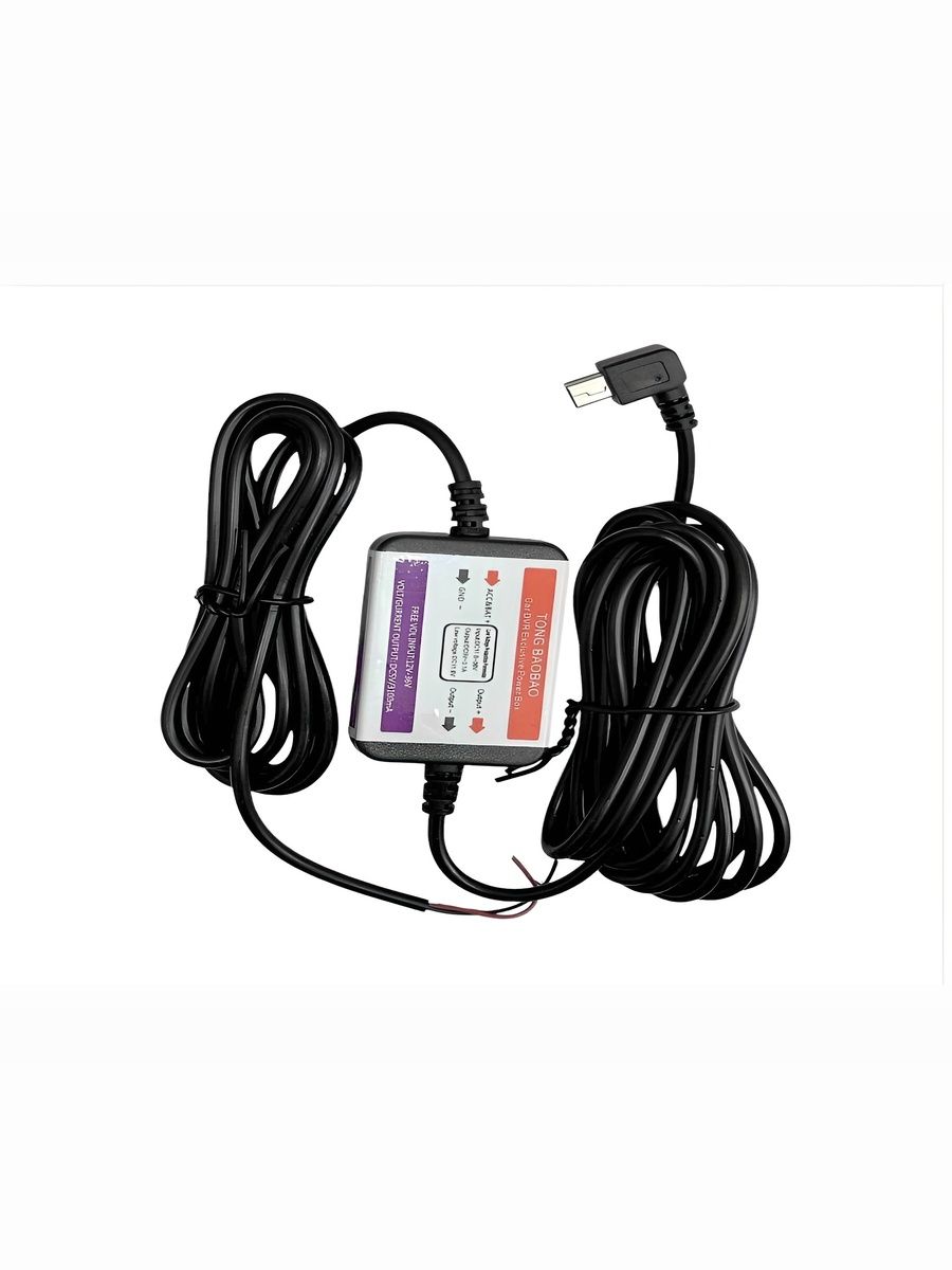 Авто-ЗУ прямого подключения для регистраторов и навигаторов SP33 5V/2A V3 mini (угловой-штекер) 3500mm