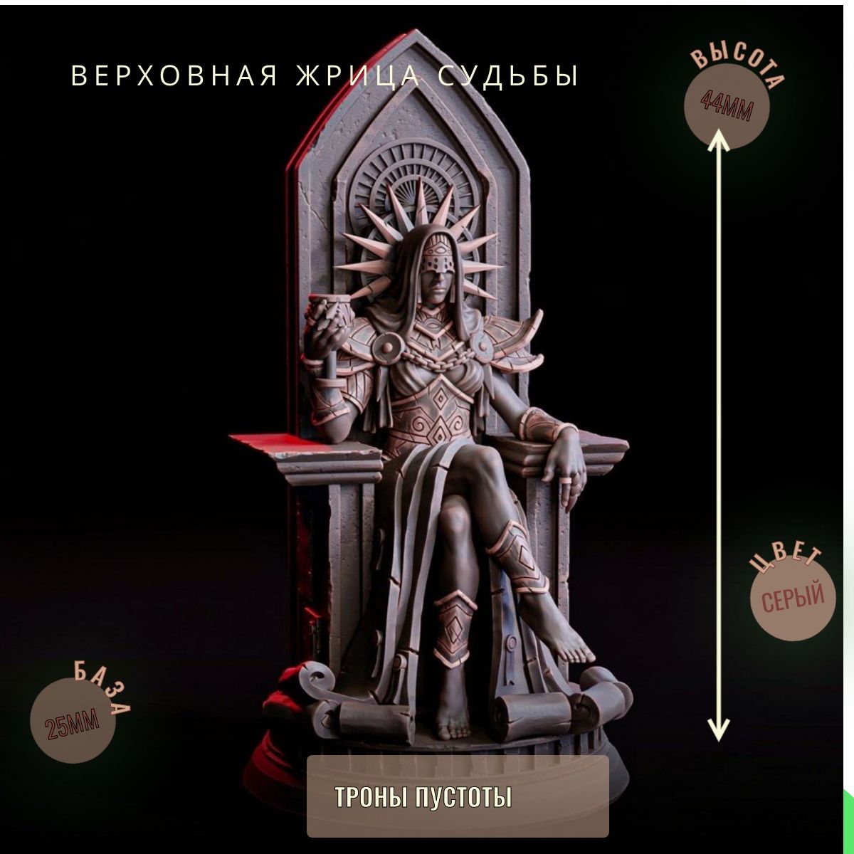 Верховная Жрица Судьбы ДнД DnD миниатюры набор Трон Пустоты