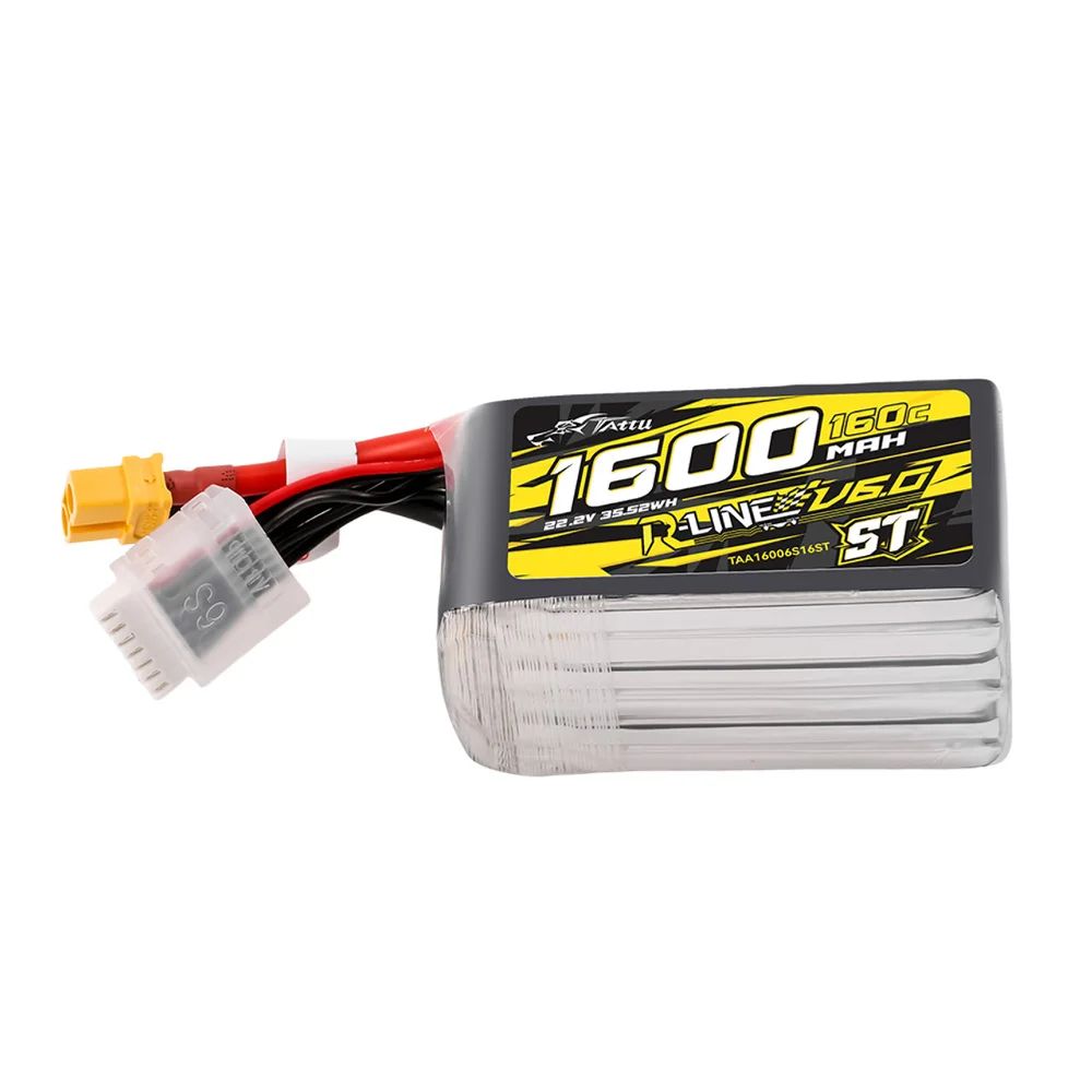 Tattu R-Line Version V6.0 ST 6S1P 22.2V 1600mAh 160C XT60 Lipo battery
