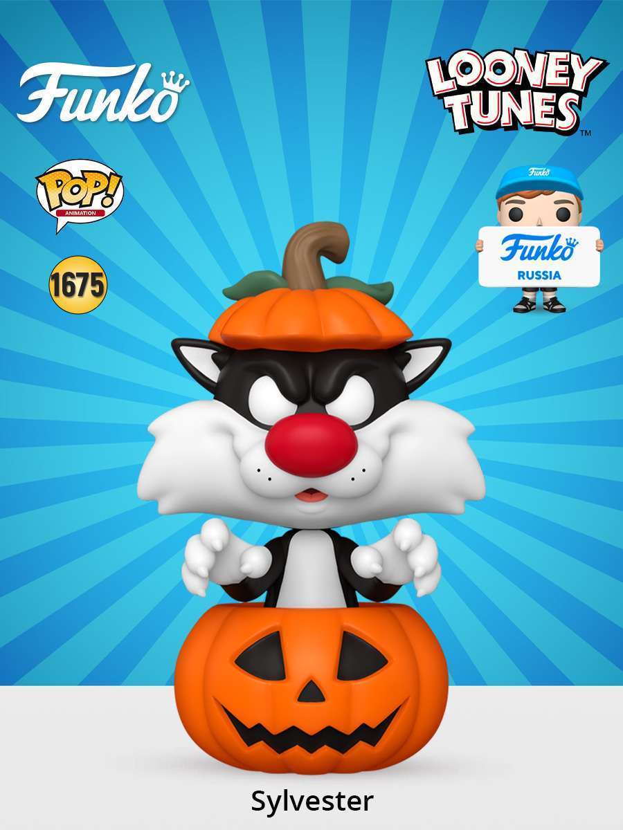 Funko Pop! Sylvester Cat Citrouille – Looney Tunes, Figurine Vinyle 9,5 Cm, Cadeau Collector Officiel Pour Fans