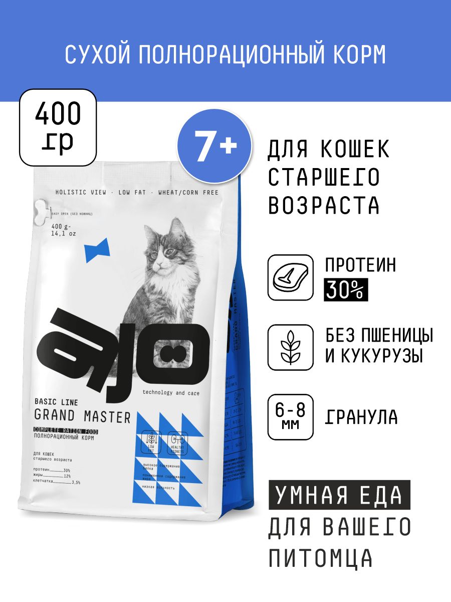 Сухой полнорационный корм для профилактики мочекаменной болезни, 400 г