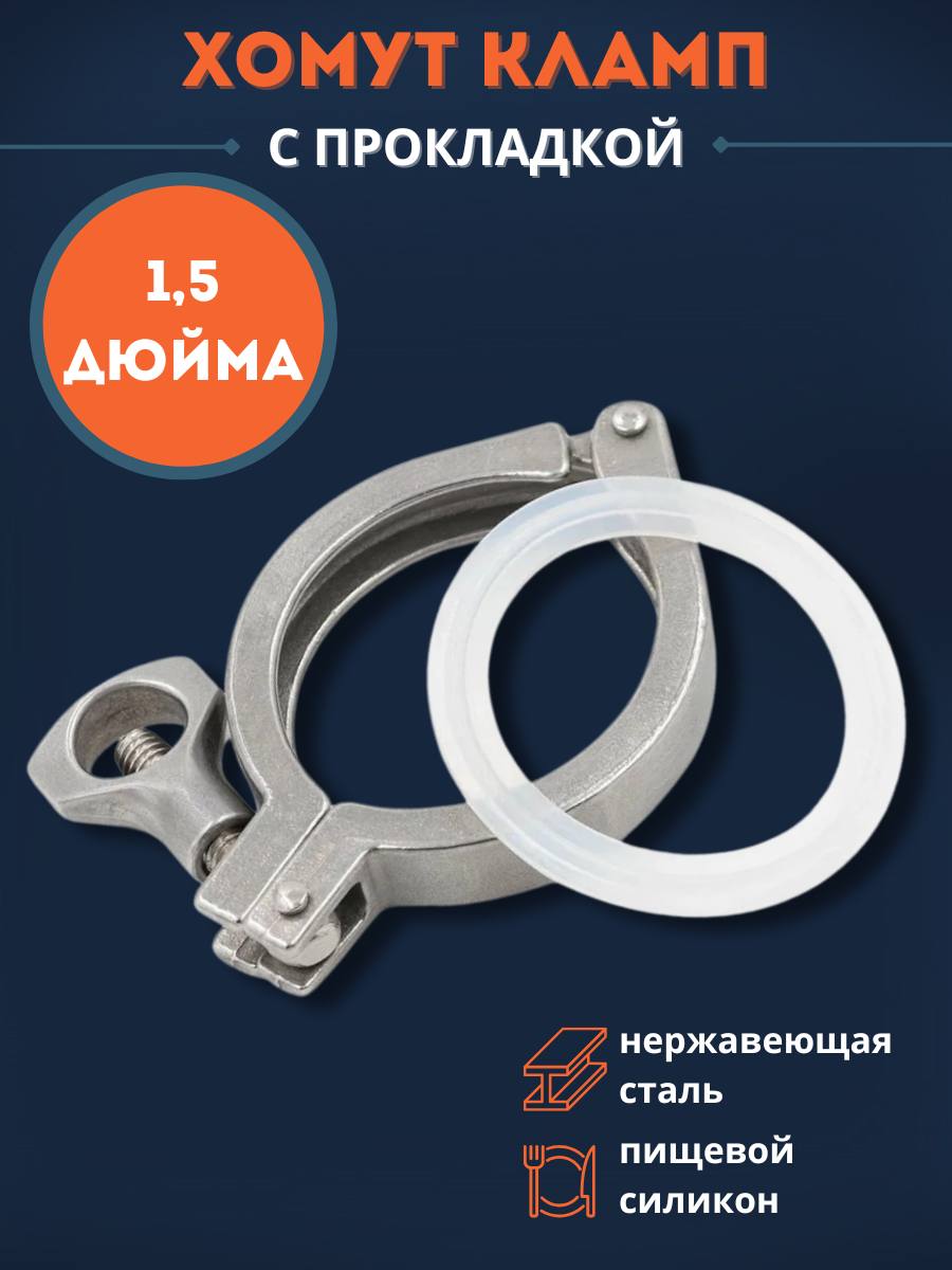 Клампхомут1,5дюймаспрокладкой