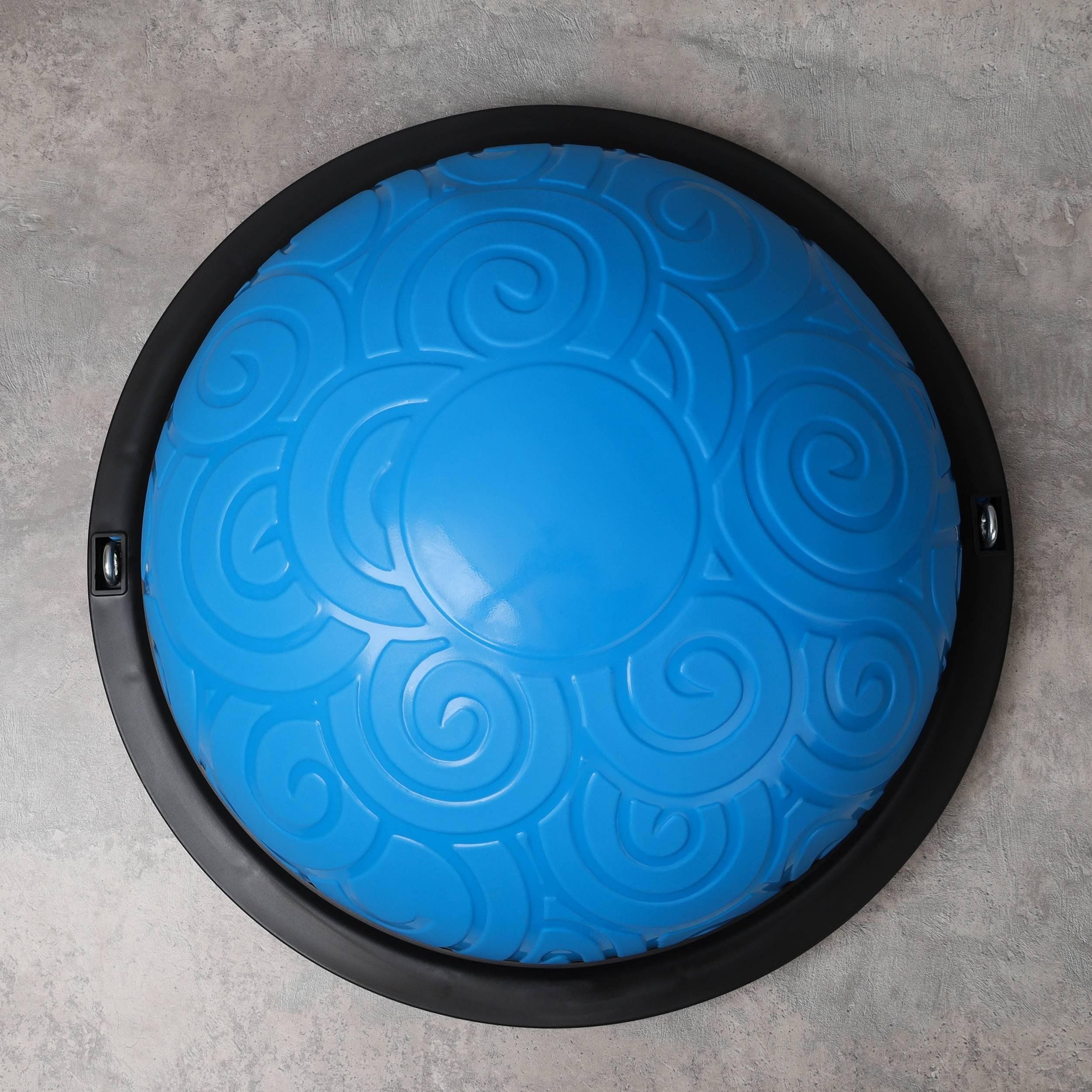 Полусфера балансировочная BOSU 46 см Woohooo Curls эспандер, насос в комплекте, синий Полусфера балансировочная BOSU 46 см Woohooo Curls эспандер, насос в комплекте, синий