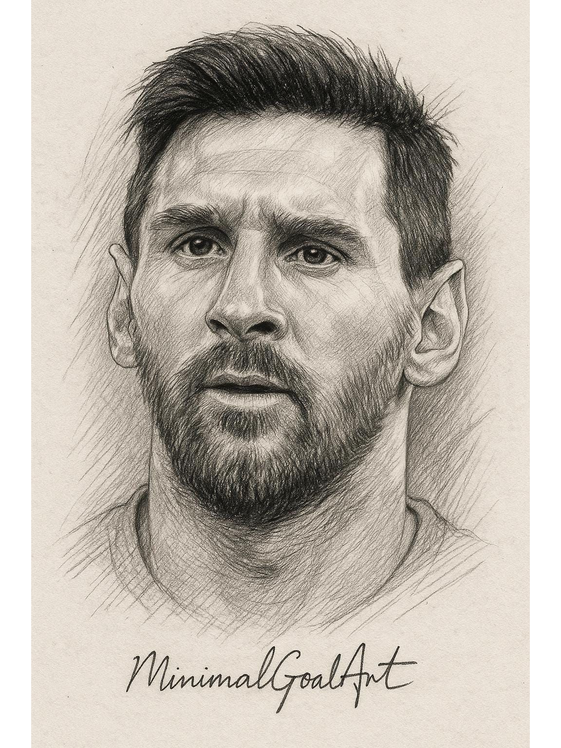 how to draw lionel messi - Ilustrasi 2