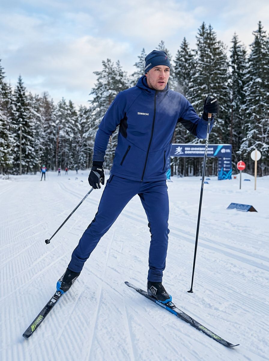 синий