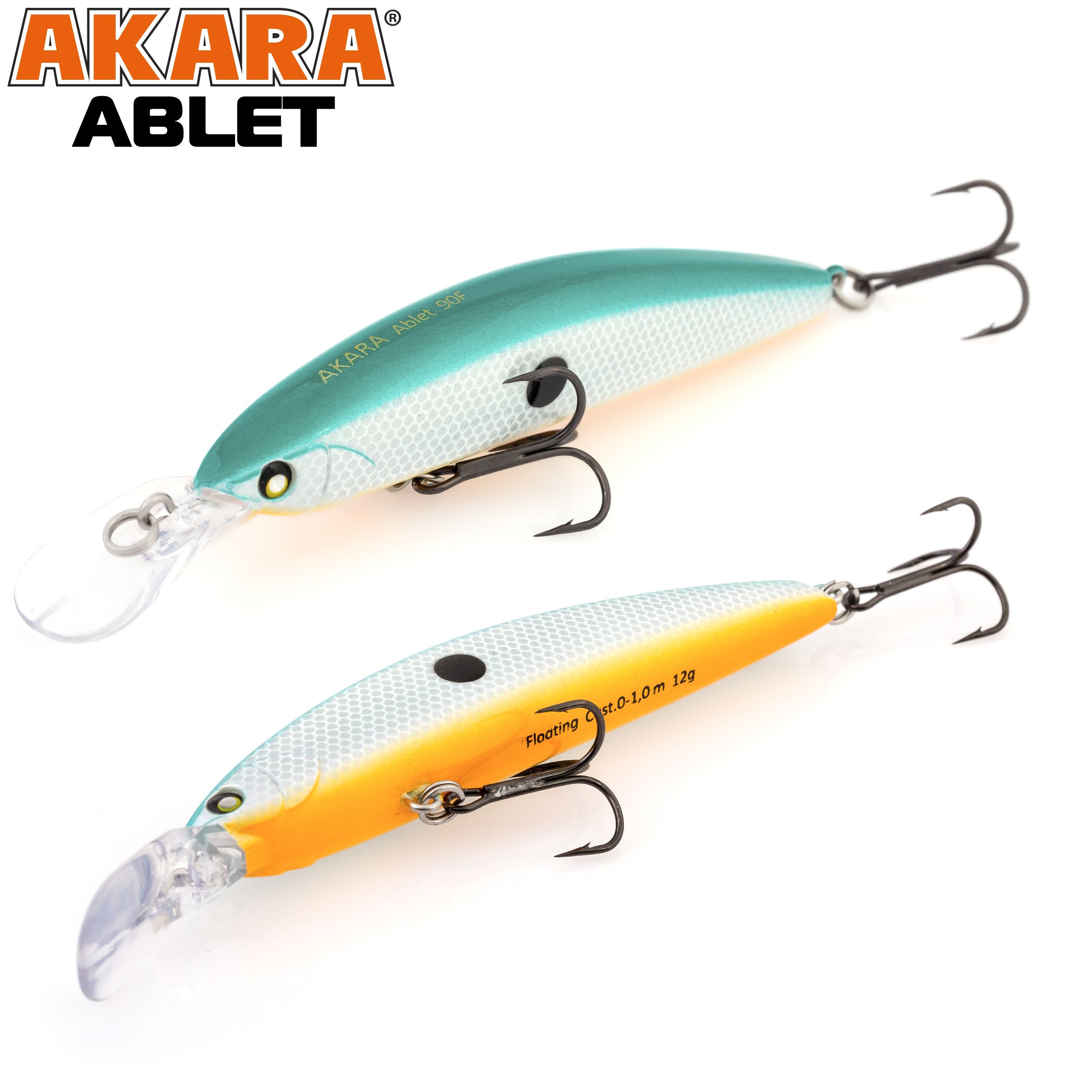 Воблер akara ablet 90F 12гр. (3/7 oz 3,5 in) A28,(набор из 1 шт)