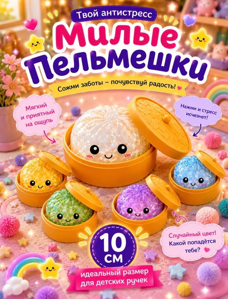 Сквиш пельмень антистресс 10 см 1 шт #1
