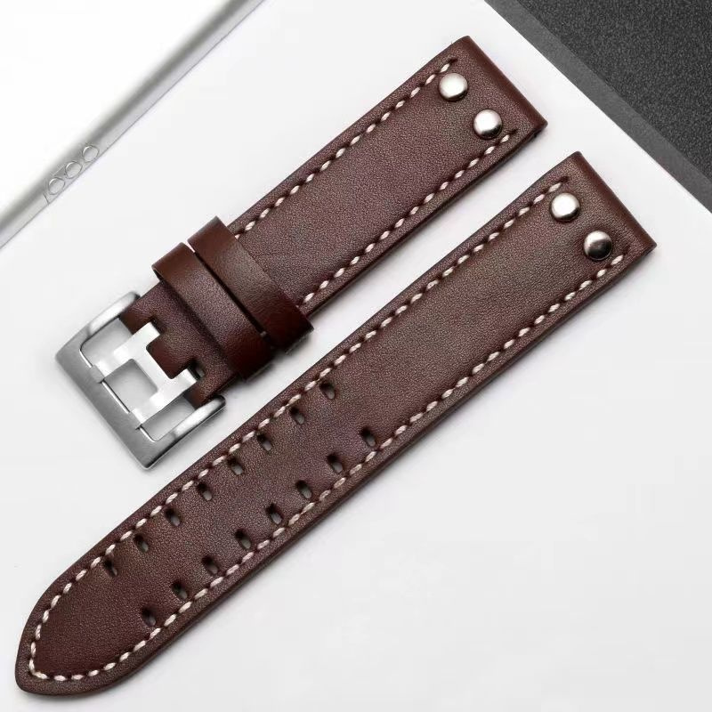 Ремешок для часов из натуральной кожи 20 мм 22 мм Hamilton H70595593 ...