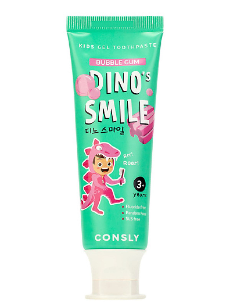 Consly/Паста зубная гелевая детская Dino's Smile с ксилитом и вкусом ...
