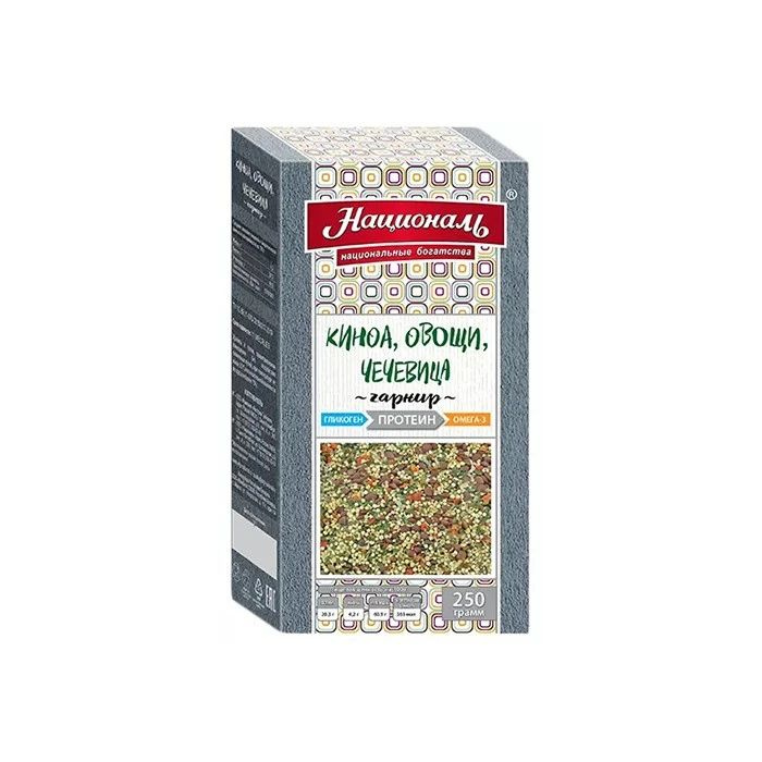 Гарнир Националь Киноа, овощи, чечевица / Протеин 250 г 6 шт  #1