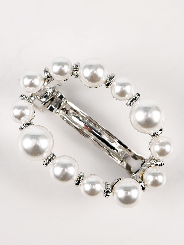 Красивая заколка автомат украшения для волос с жемчугом, автоматическая ...