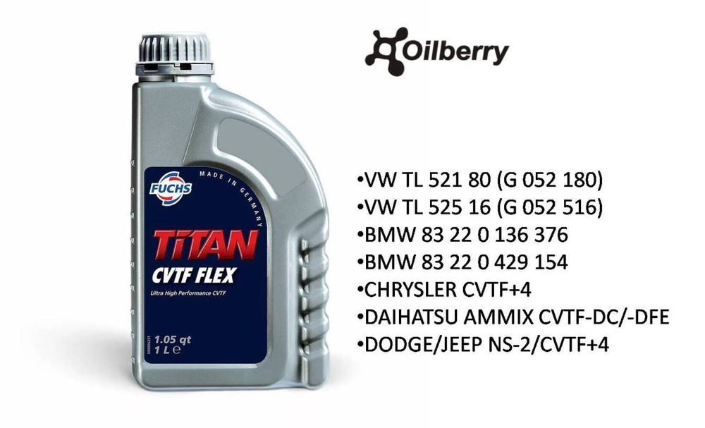 Трансмиссионное масло FUCHS TITAN ATF CVTF FLEX, 1л - купить по ...