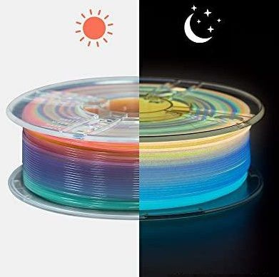 Пластик для 3D принтера PLA 1kg/roll 1.75mm Luminous series (Colorful) Rainbow / TOYAR (53470)  #1