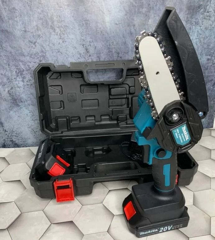 Пила аккумуляторная цепная мини садовая сучкорез 100мм 20V/Мини ручная ...