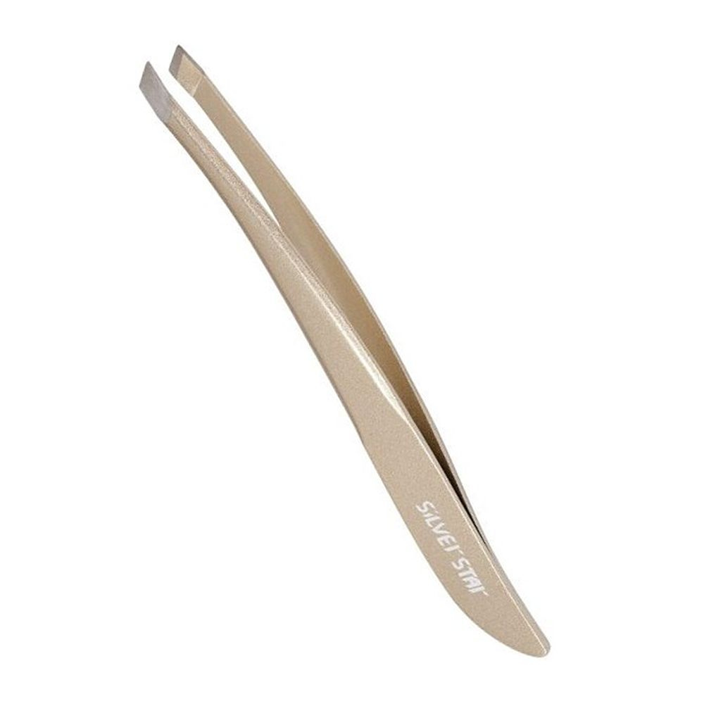 Silver Star Пинцет для бровей скошенный CLASSIC, матовое золото ...