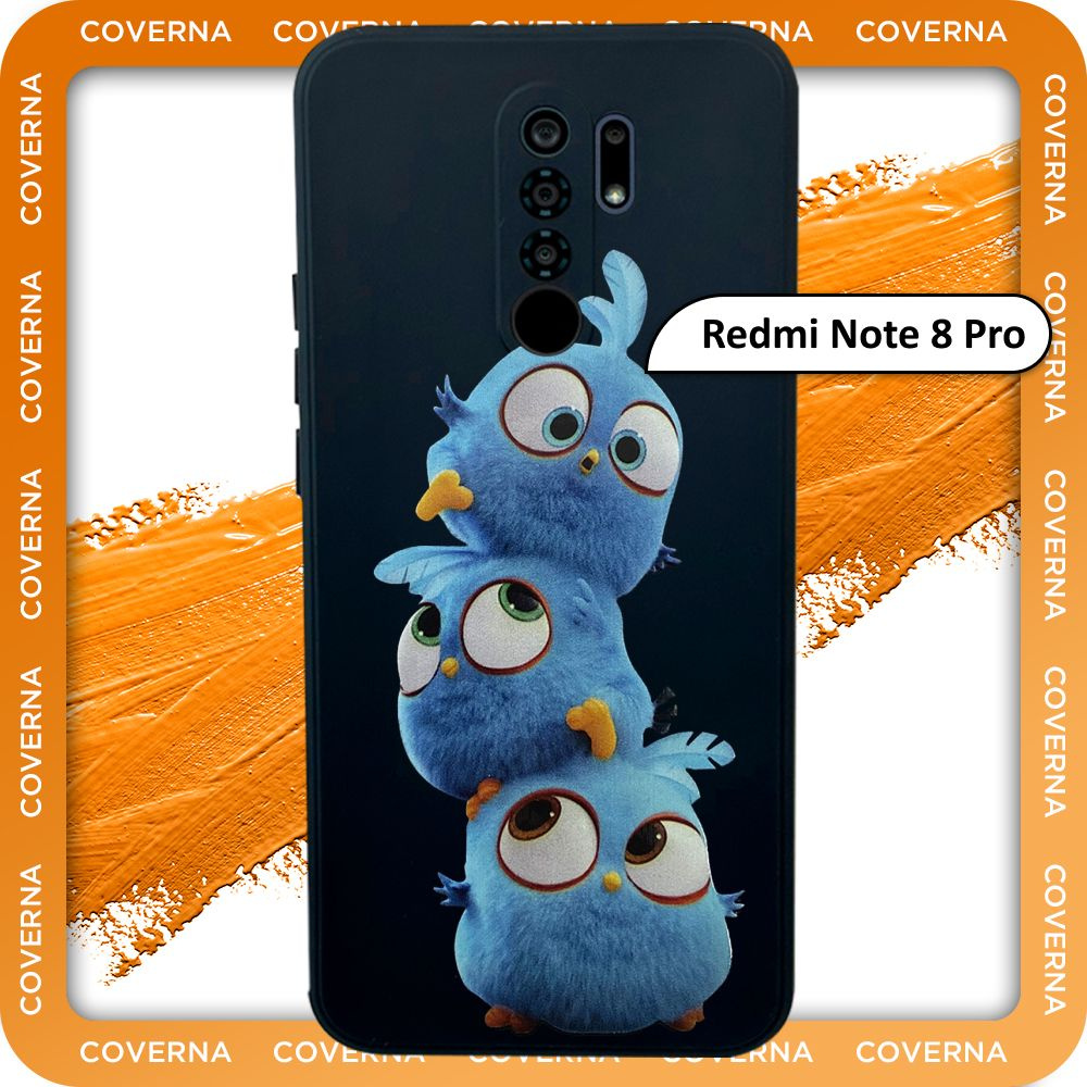 Чехол силиконовый с рисунком Angry Birds на Xiaomi Redmi Note 8 Pro, для Редми Нот 8 Про  #1