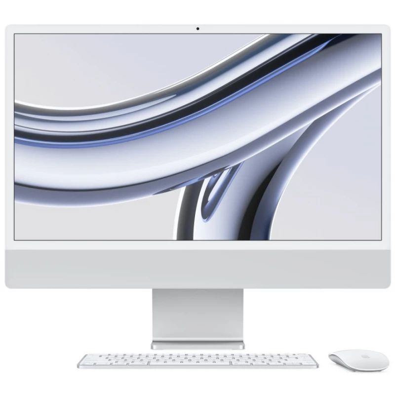 Apple 24" Моноблок iMac 24 2023 (Apple M3 (8 CPU, 10 GPU), RAM 8 ГБ, SSD 256 ГБ, macOS), IM24, серебристый #1