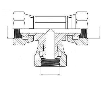 Тройник гидравлический BSP 60 1/2" (ГГГ) KONNENFIT, BSPGGG12 - купить ...